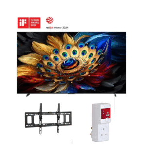 TCL 55-Inch QLED 4K Smart Google TV 55C655 Bundle Package
