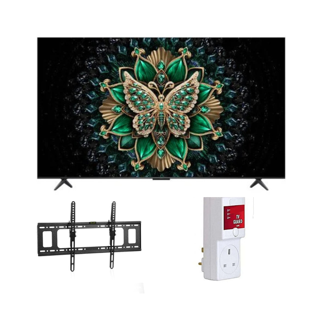31.50V6C 1pc markmende-100 (18) TCL 75C6K 75 Inch QD-Mini LED Smart TV Bundle Package